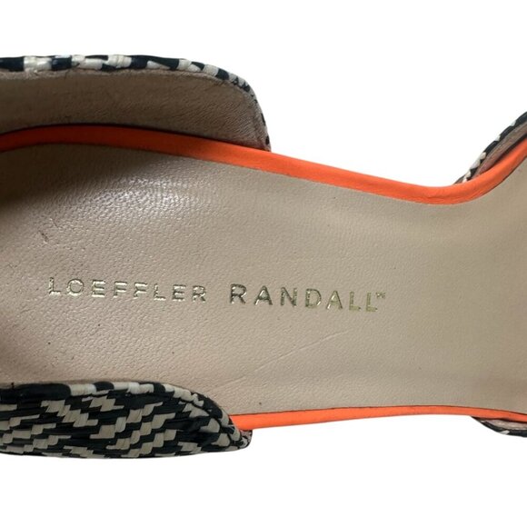 Rare Loeffler Randall Raffia Wooden Platform Pointed Toe Heels 8.5 Boho Retro - Picture 12 of 14